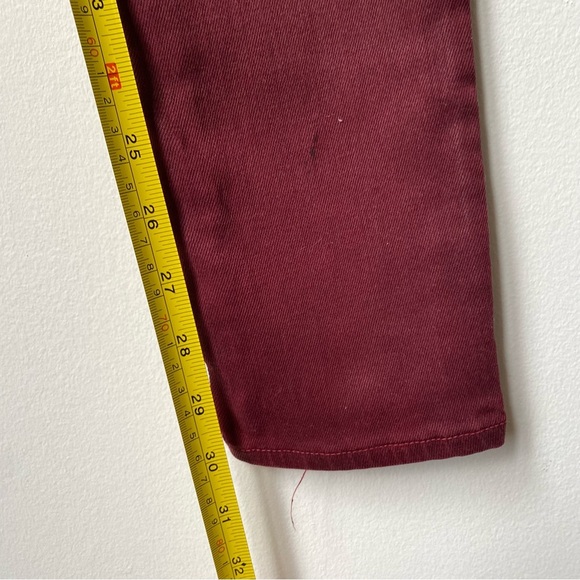 Hudson Jeans Deep Red Denim size 24 - Picture 6 of 7